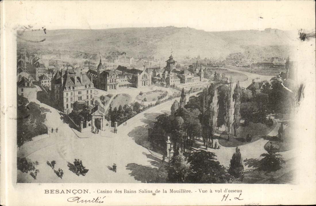 Besancon les Bains - Casino of the Saline Baths of Mouillere - CPA