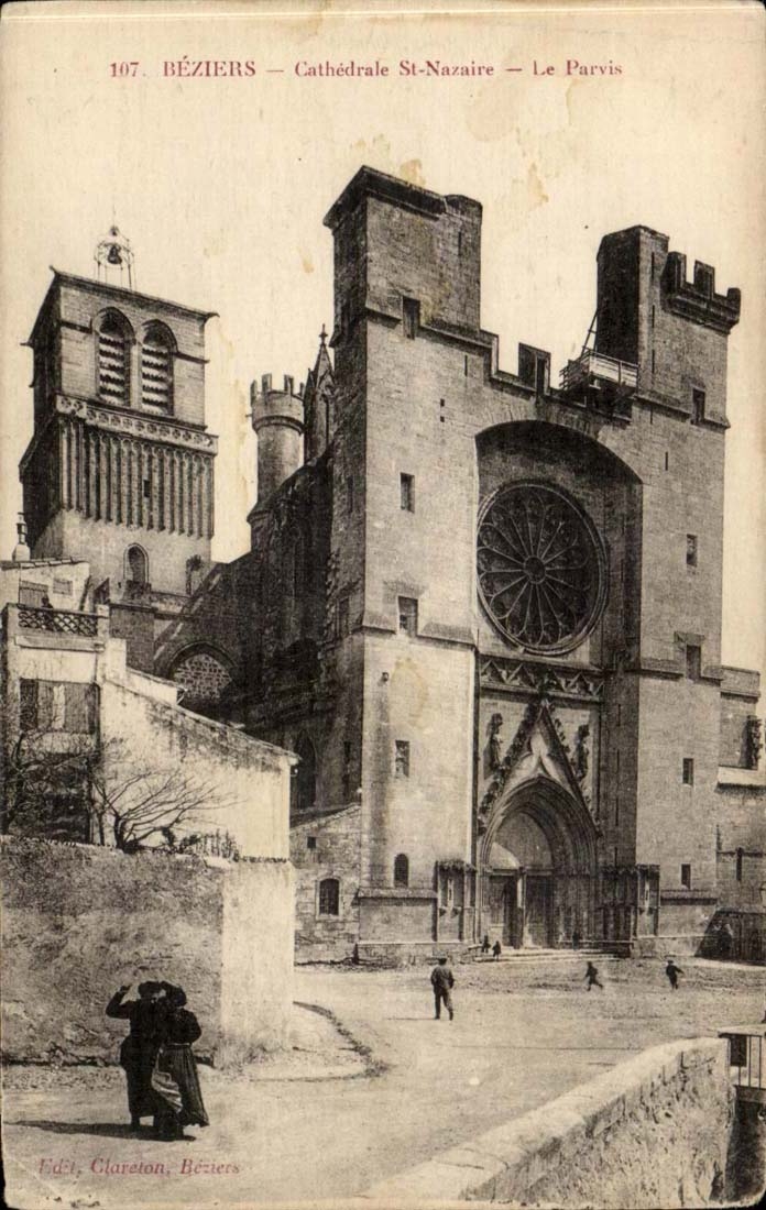 Beziers - Cathedral St Nazaire - the Square - CPA