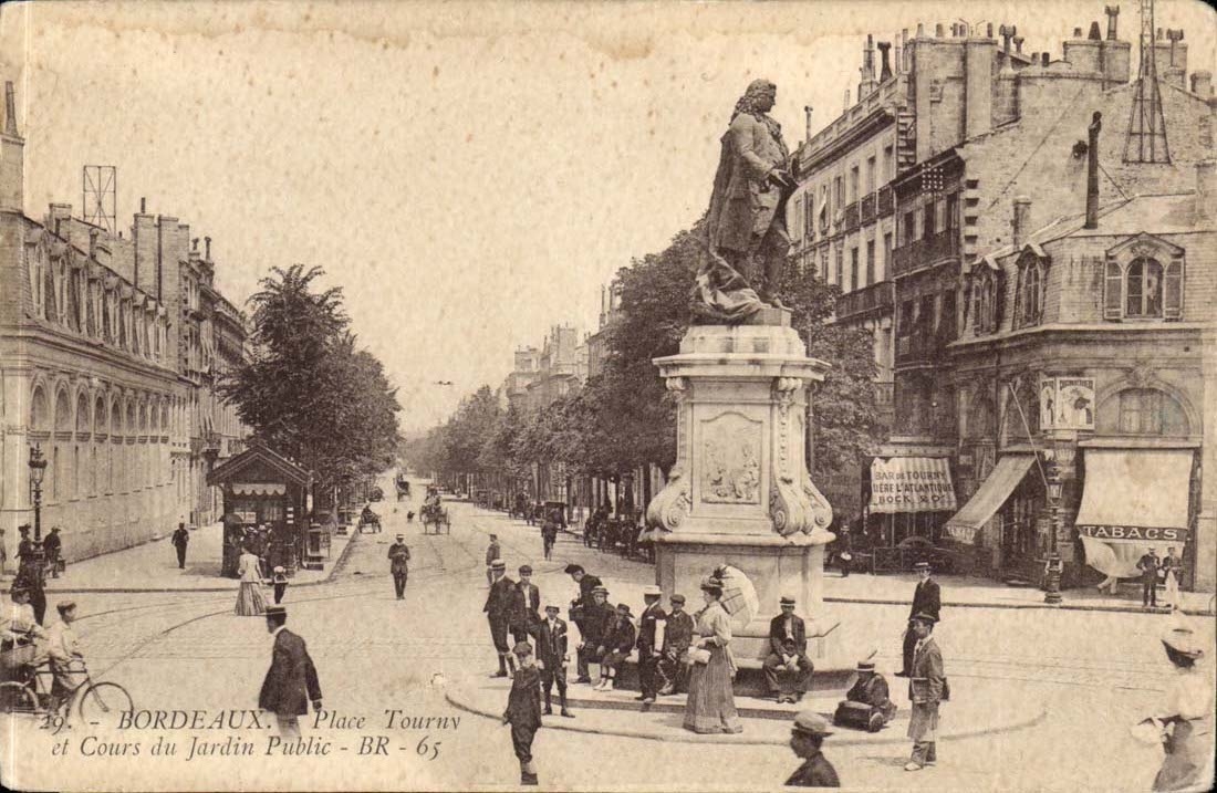 Bordeaux CPA Places Tourny and course of the public garden