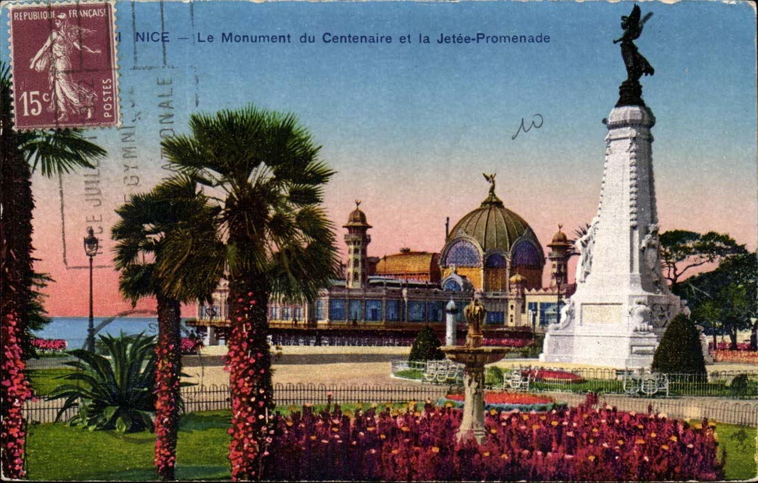 Nice - the Monument of the Centenary and the Pier Walk - CPA