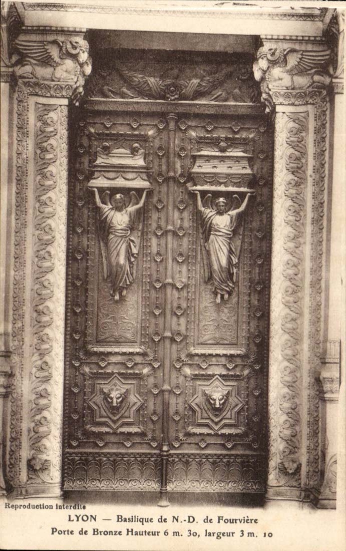 Lyon - Bronzegatter - Hohe 6m 30 Breite 3m 10 - Basilika unserer Dame von Fourviere - CPA