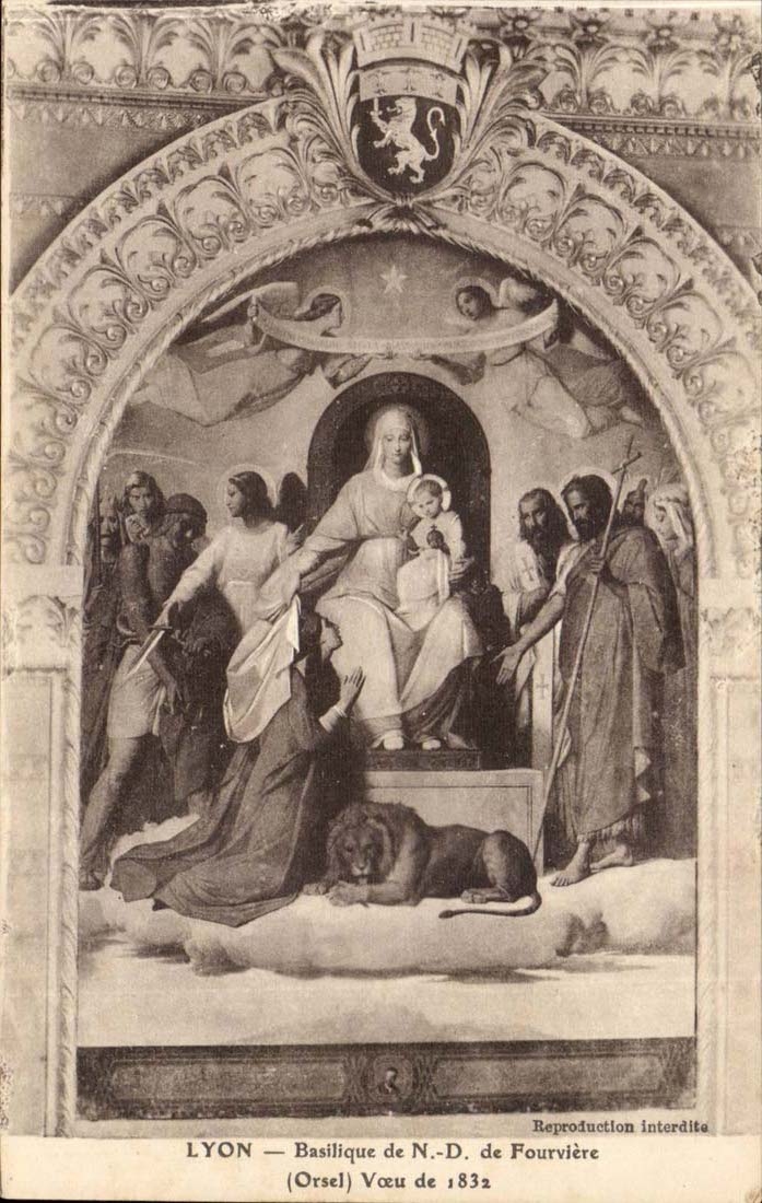 Lyon - Wish of 1832 - Basilica of Our lady of Fourviere - CPA