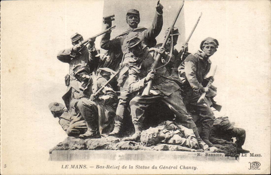 Mans - Low Relief of Statue of General Chanzy - CPA