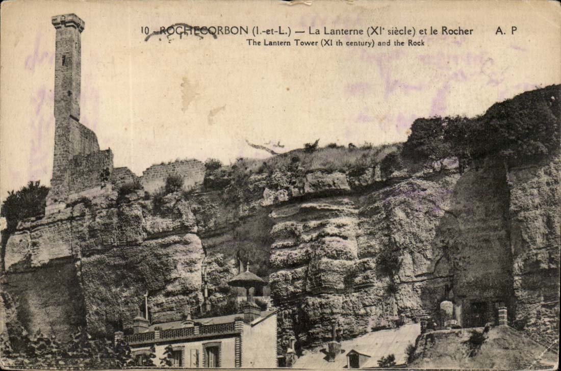 Rochecorbon - La Lanterne et le Rocher - CPA