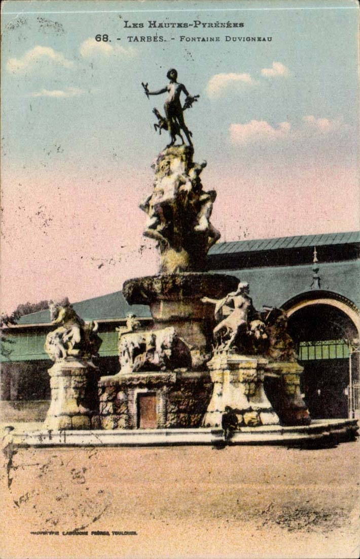 Tarbes - Duvigneau Fountain - CPA
