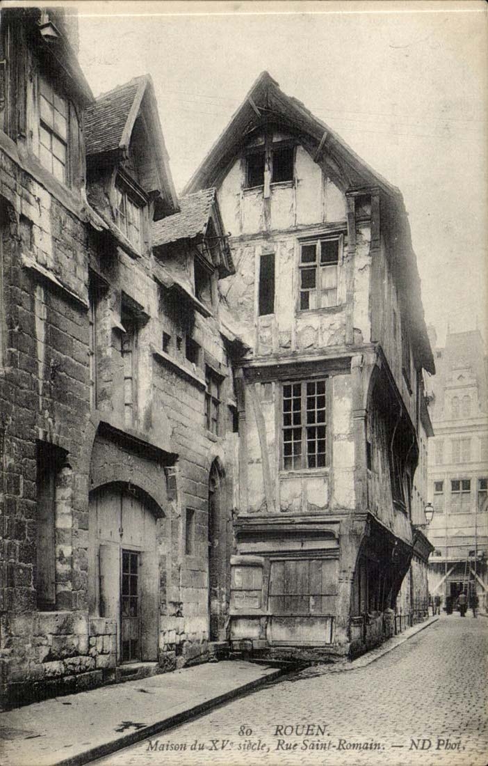 Rouen - XV century old House - Street Saint Romain - CPA
