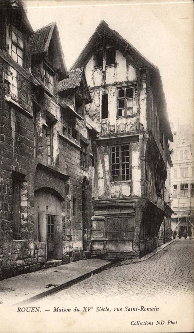 Rouen - XV century old House - Street Saint Romain - CPA