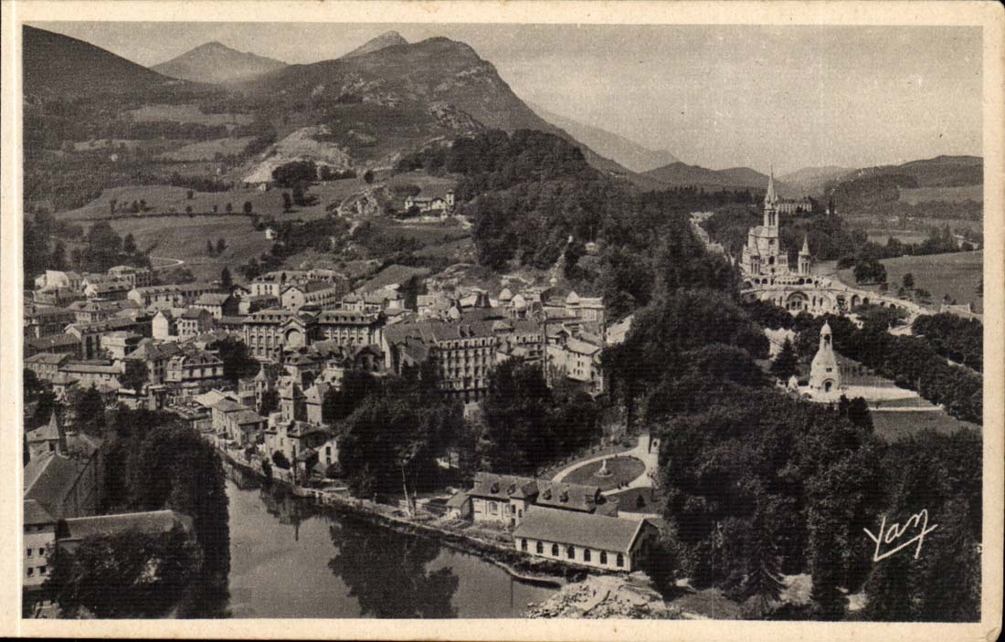 Lourdes - View taken of Chteau Fort - CPA