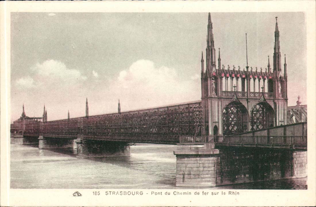 Strasbourg - Strassburg - Bridge of the Railroad on the Rhine - CPA
