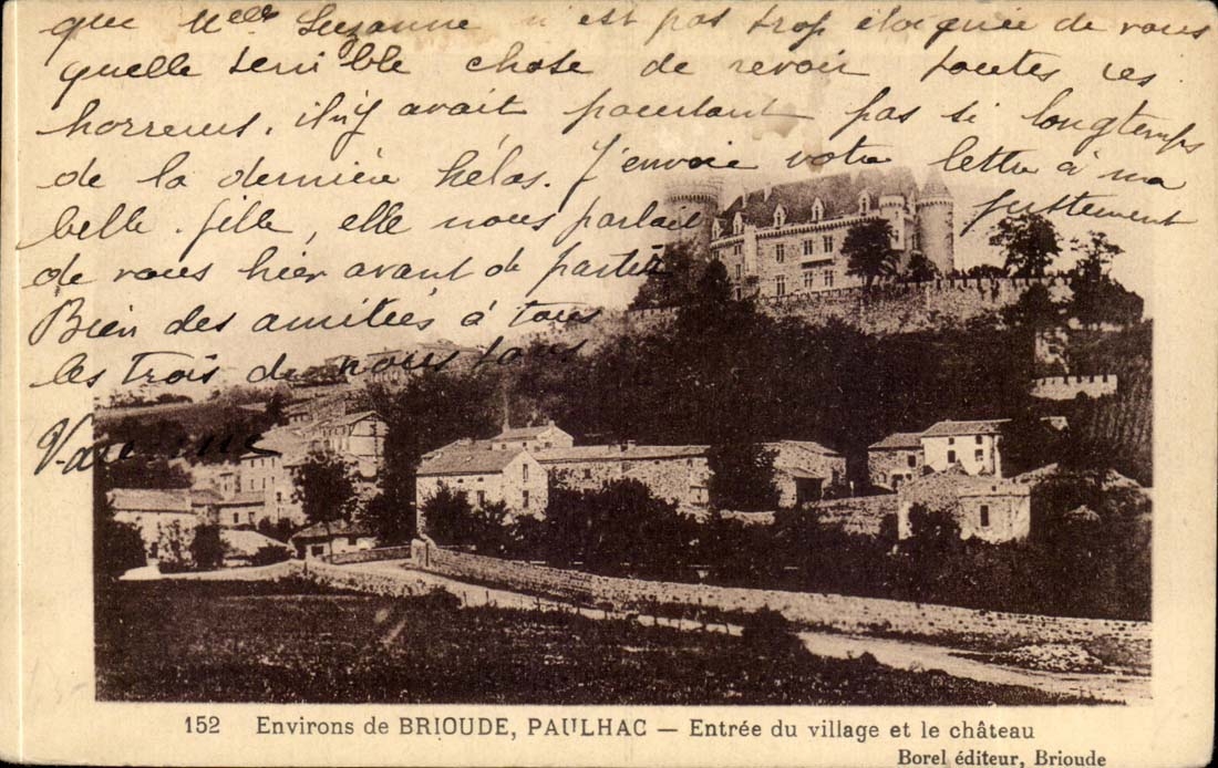 Brioude - Paulhac Surroundings - Entrance of the Village and the Castle - CPA
