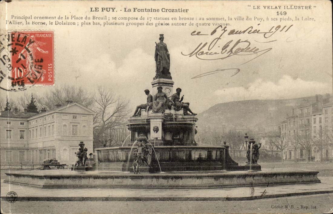 Le Puy - La Fontaine Crozatier - CPA 
