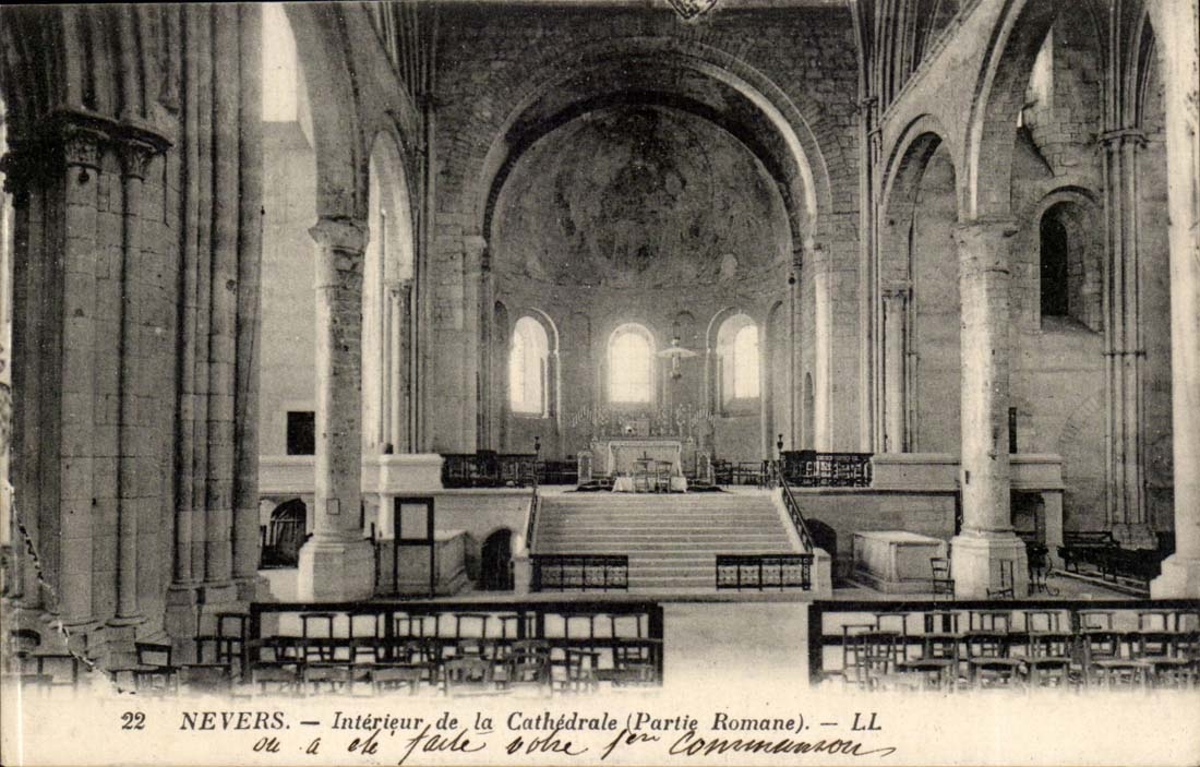 Nevers - Interior of the Cathedral - CPA