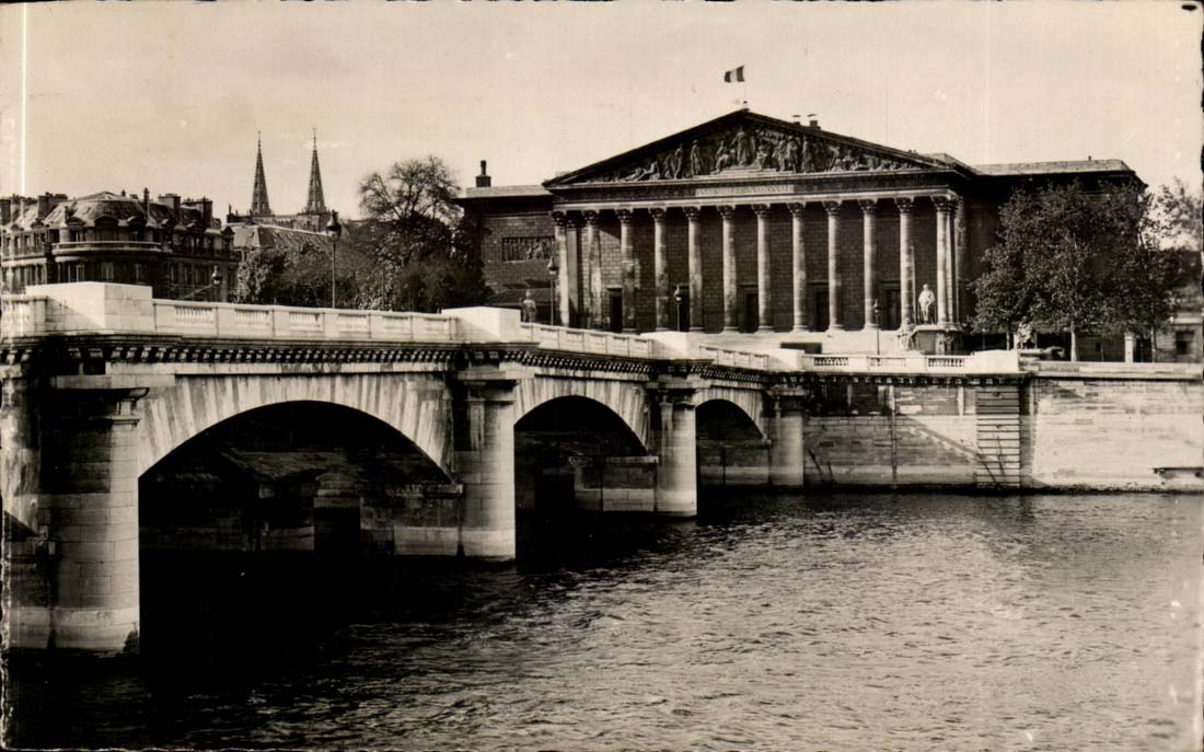 Paris 1 - Palais de L'Assemblee Nationale et Pont de la Concorde - CPA