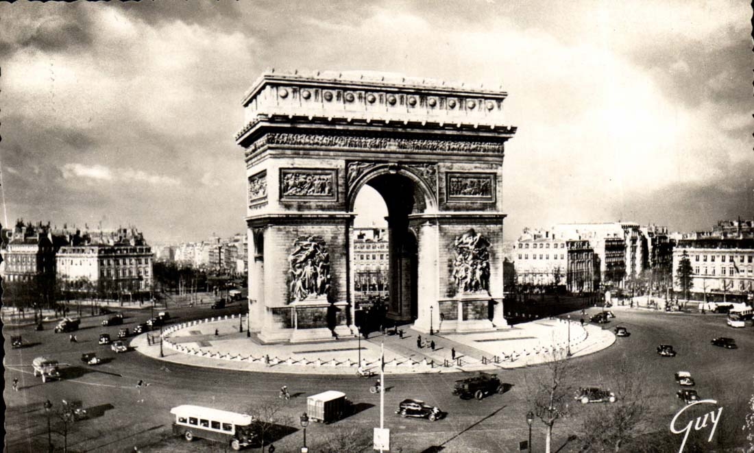 Paris 8 - Place and Arc de Triomphe of Etoile - CPA