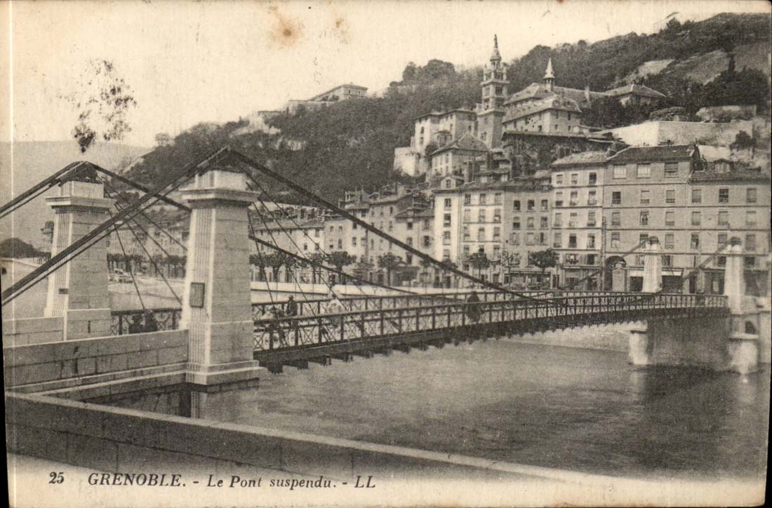 Grenoble - die verschobene Brucke - CPA