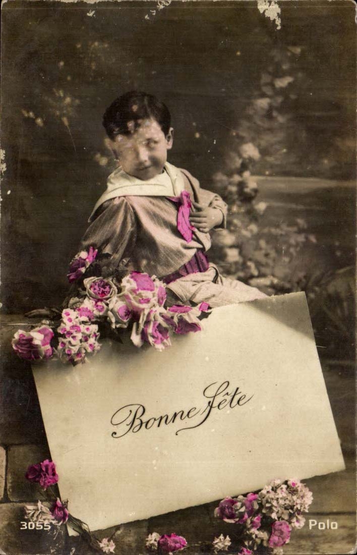 - Wishes - Child celebrates - Boy - Good Festival - Little Boy in Sailor Suit - CPA