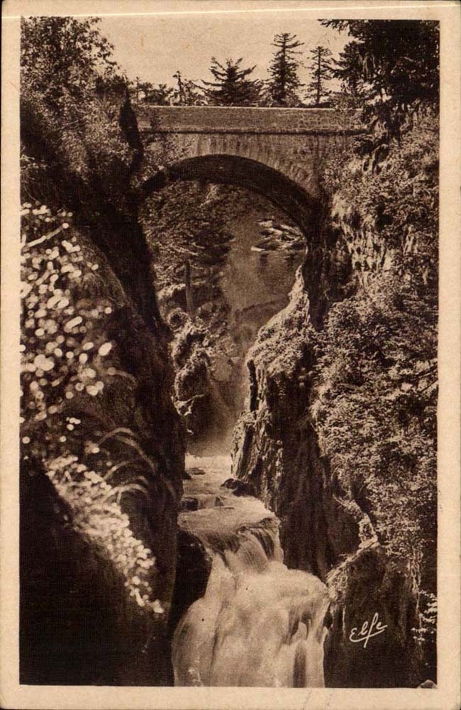 CAuterets CPA Grube der Brucke von Spanien