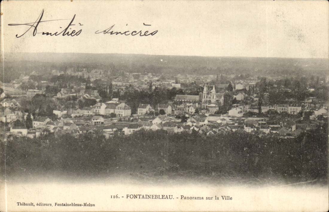Fontainebleau CPA Panorama of the city