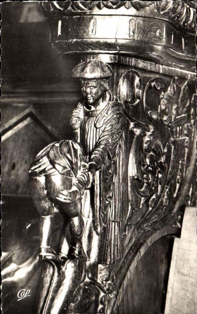 Saint Bertrand de Comminges CPA Interieur of the Moine cathedral fustigates