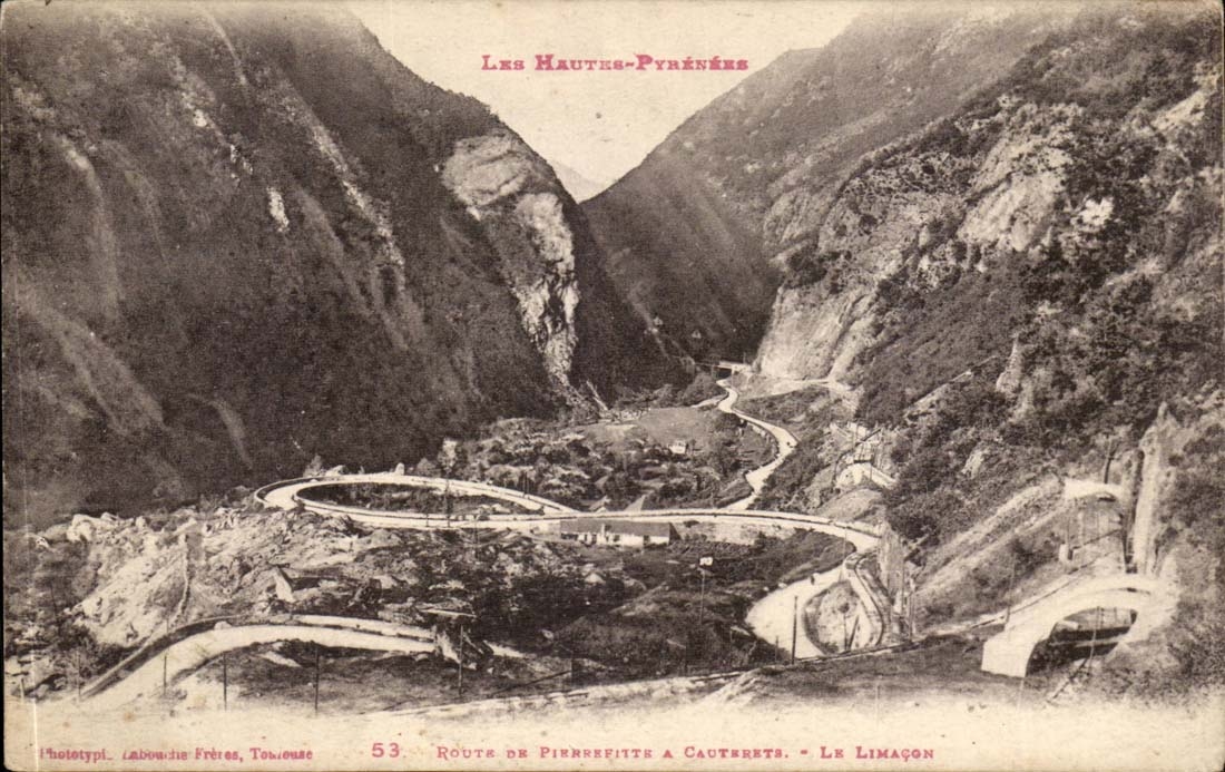 CPA Route of Pierrefitte has Cauterets the snail