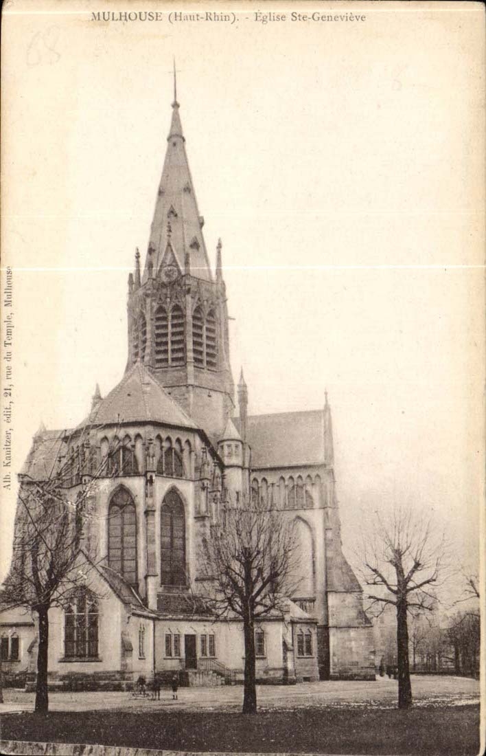 Mulhouse - Church co Genevieve - CPA