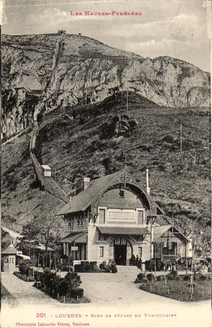 Lourdes - Station of Departure of the Funicular - CPA