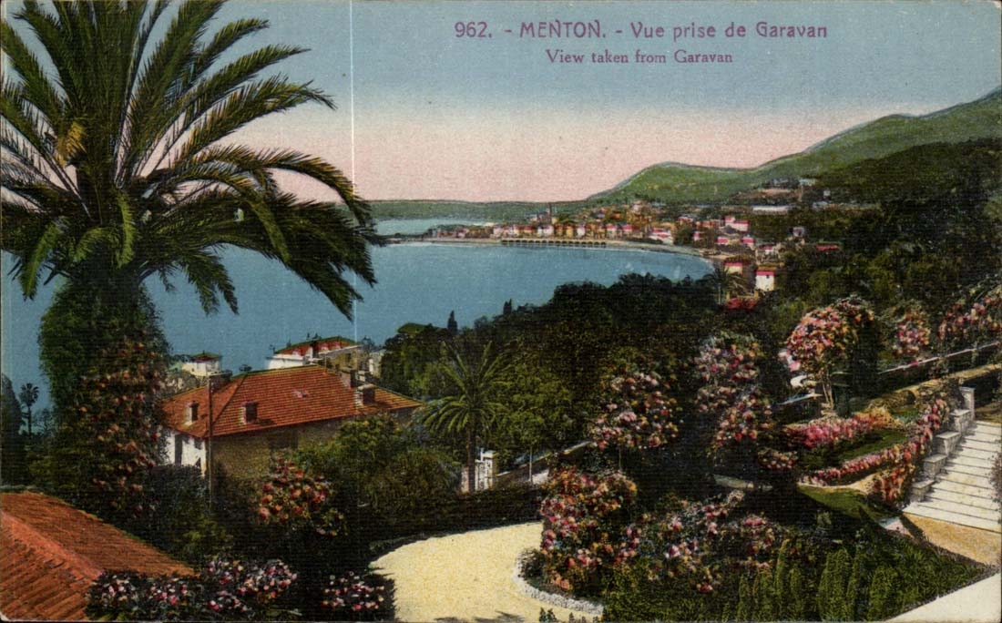 Menton - Seen from of Garavan - CPA