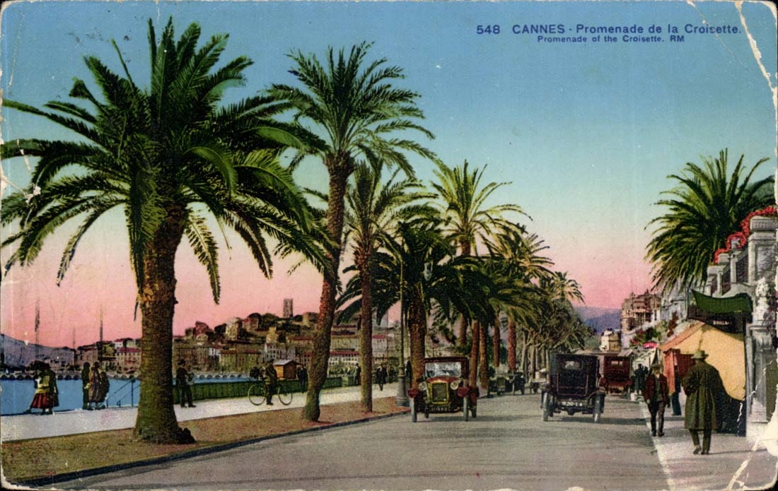 CPA Cannes the walk of the small cross