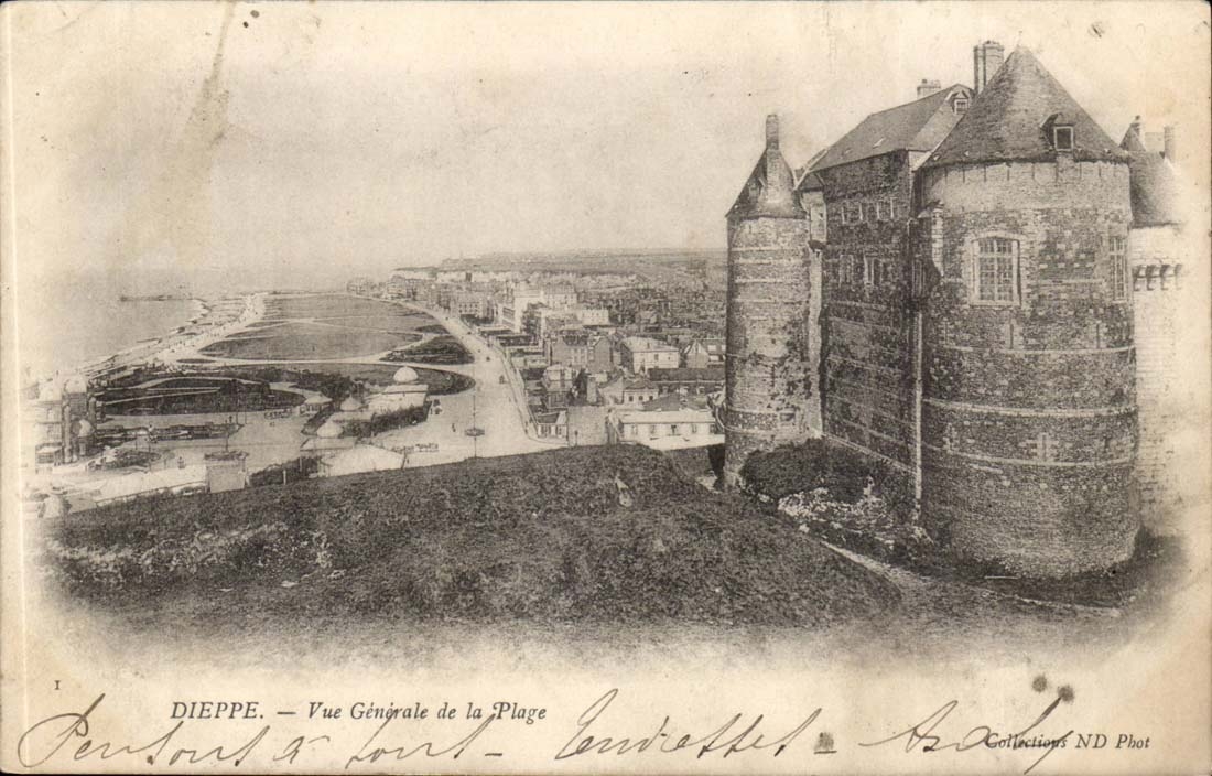Dieppe - Ansicht des Strandes - CPA