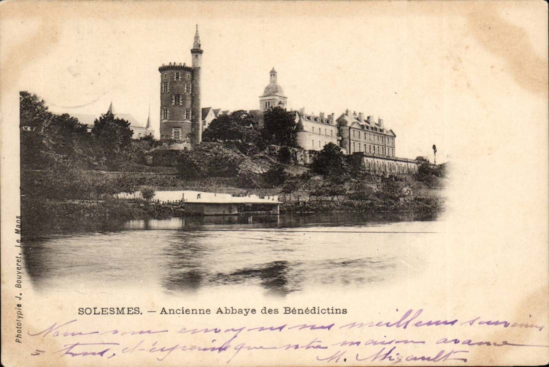 Solesmes - Old Abbey of Blessings CPA