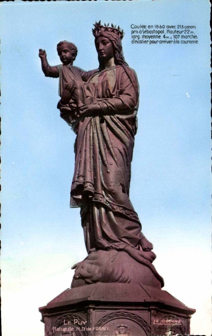 Le Puy CPA Statue colossale de ND de France