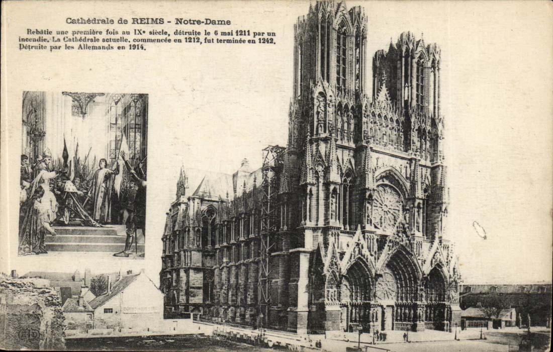 Reims CPA die Notre Dame-Kathedrale