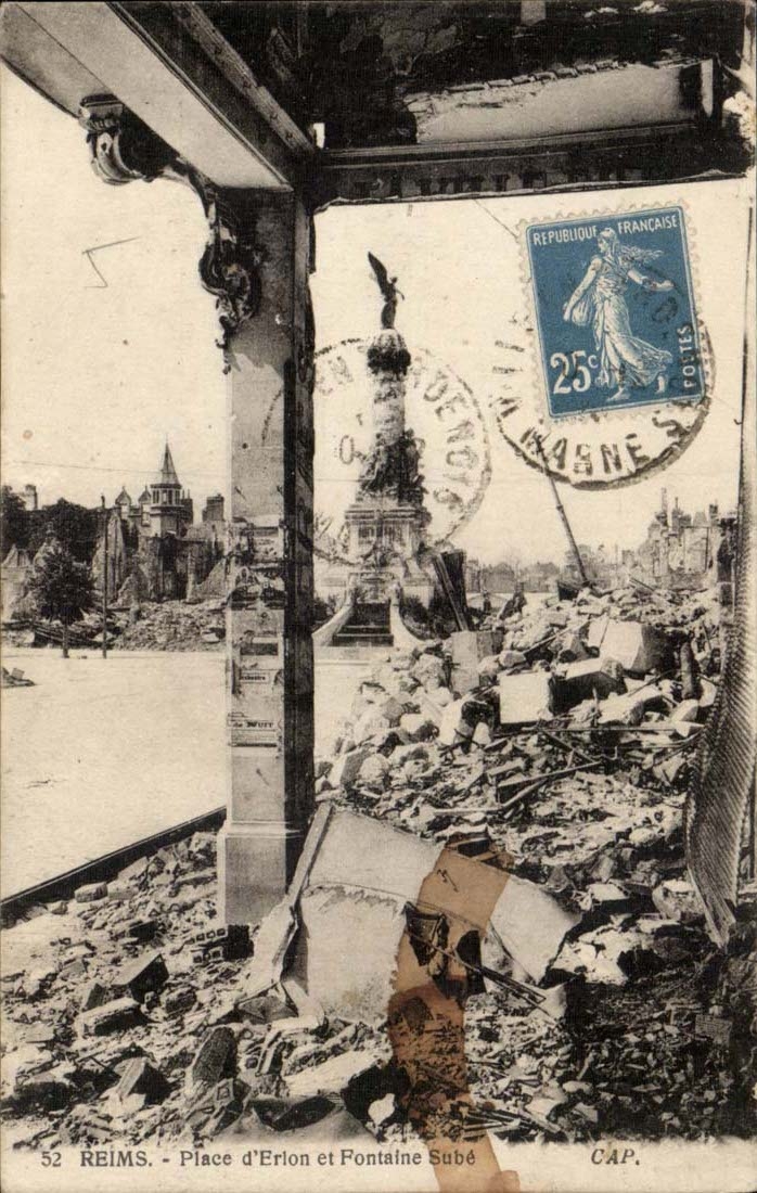 Orte Reims-CPA Erion und Sube des Brunnens