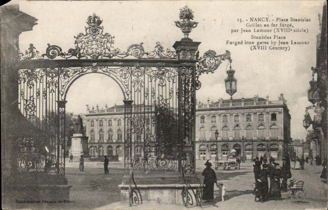 Nancy CPA Place Stanislas GRilles en fer forge par Jean Lamour 