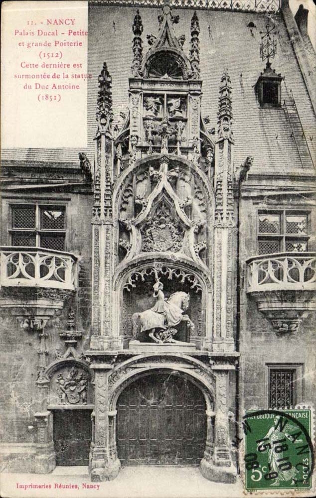 Nancy CPA Palais ducal Petite et grande porterie