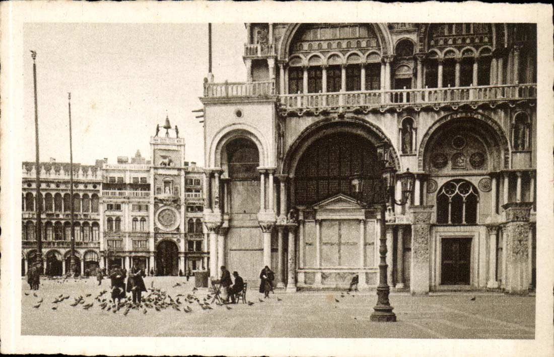 CPA Italy Italy Venezia Torre LED Orologio paved Piazetta