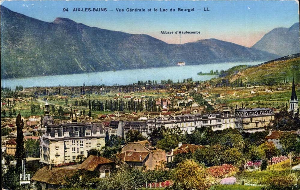Ansicht Aix-les-BainsCPA und der See von Le Bourget