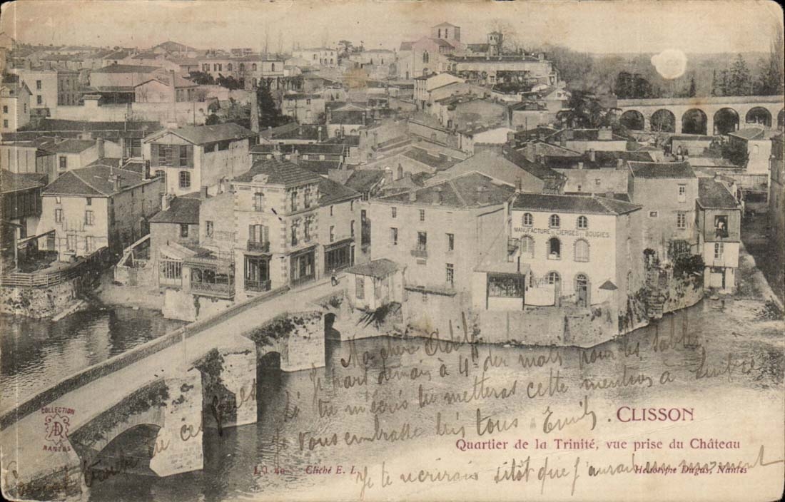 CPA Clisson District of the Trinity seen from of the castle