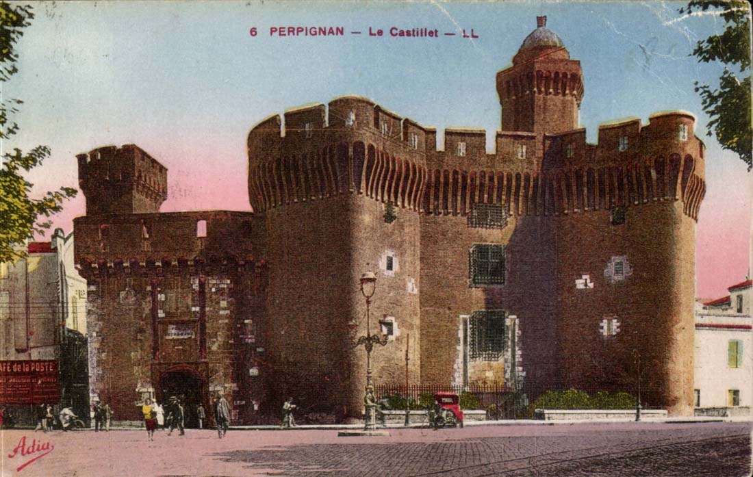 Perpignan CPA Le CAstillet (Cafe de la Poste)