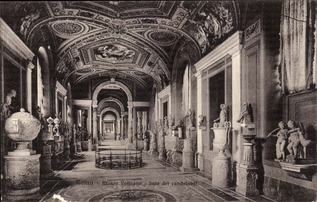 Italien Italien Rom CPA Museo Vaticano salzte LED-Kandelaber