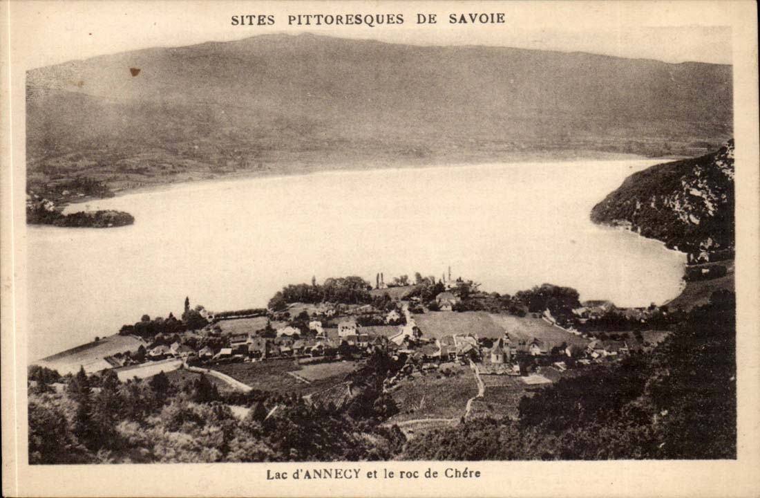 CPA Lake Annecy and the rock of Expensive