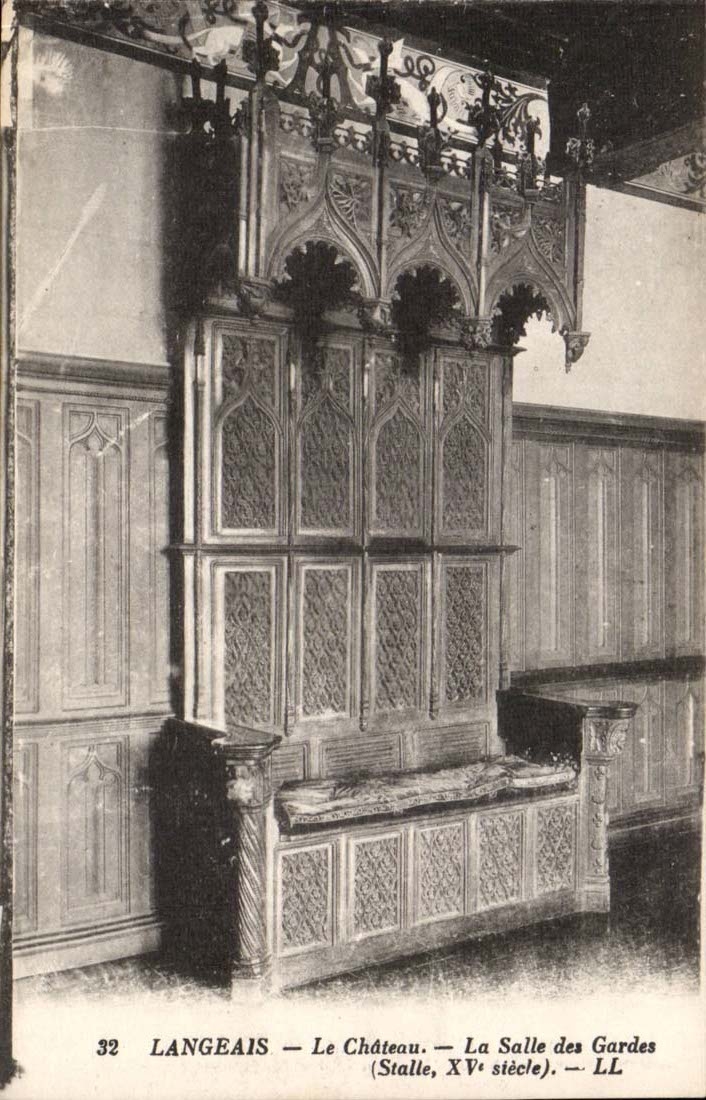Langeais - Le Chateau - la Salle des Gardes CPA