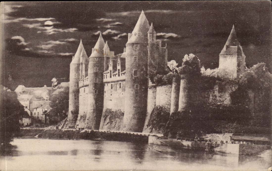 CPA the castle of Josselin to the moonlight