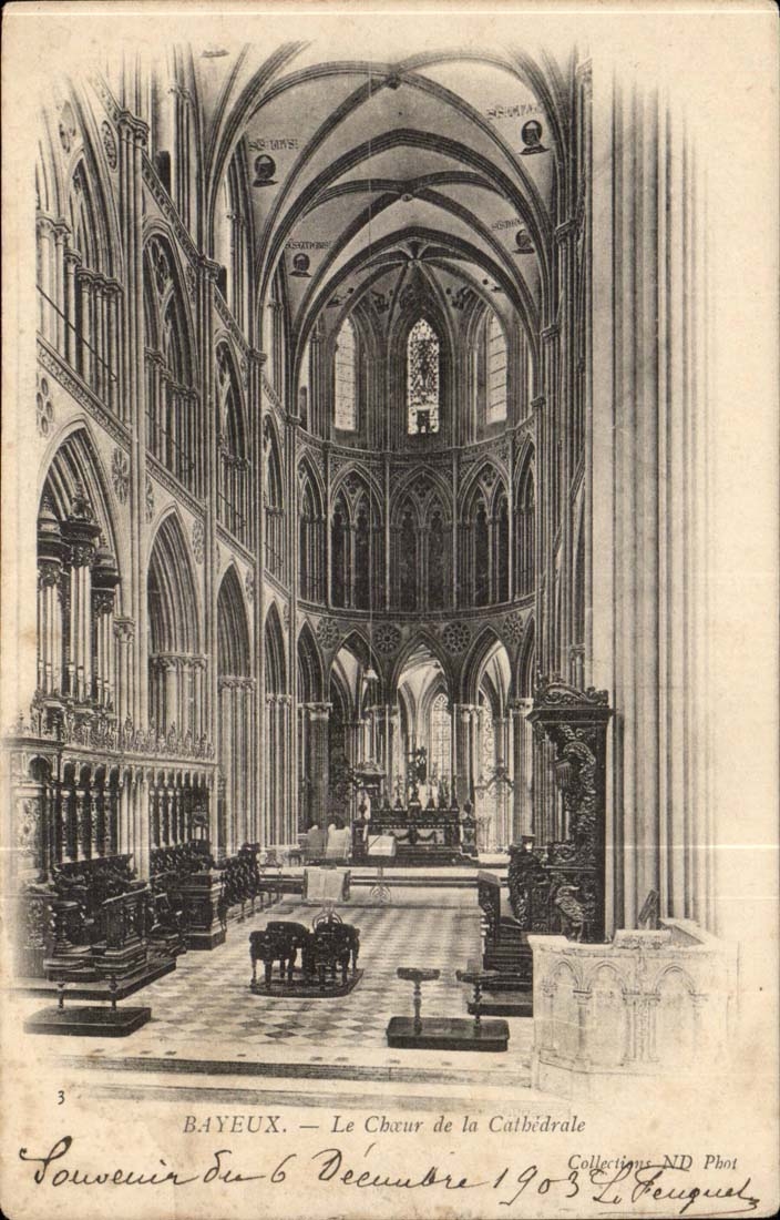 Bayeux CPA das Herz der Kathedrale