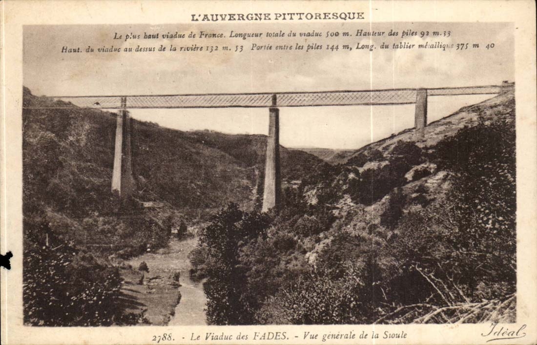 Auvergne CPA Viaduct of Insipid View of Sioule