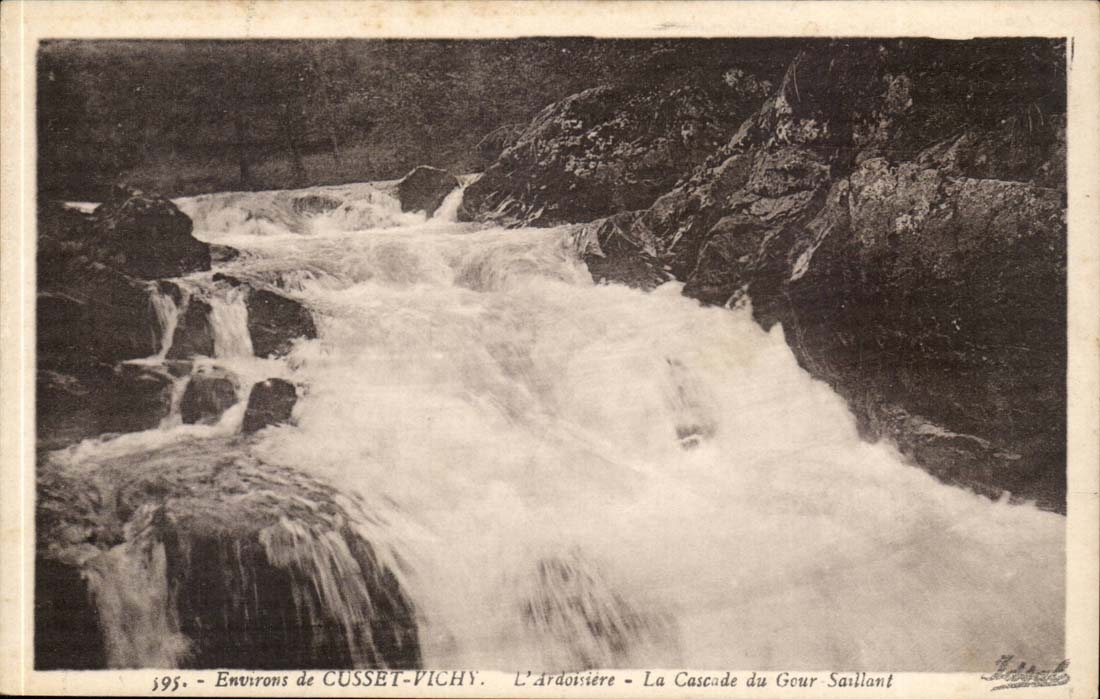 Surroundings of Cusset CPA the salte quarry the cascade of Projecting Gour
