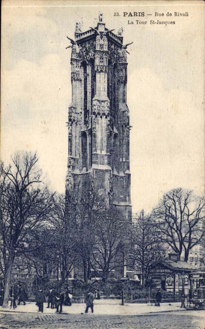 Paris CPA Rue de Rivoli La Tour St Jacques