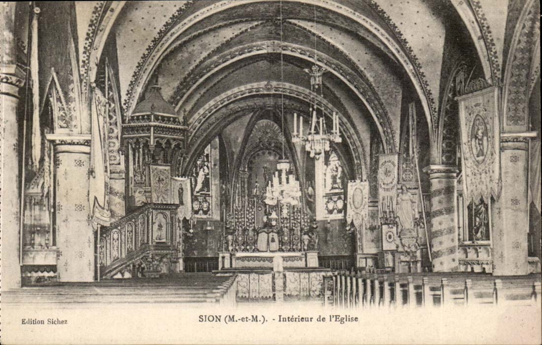 Sion CPA Interieur de l'eglise