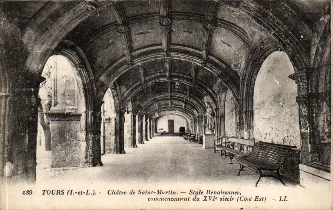 Tours CPA Cloitre de Saint Martin Style Renaissance