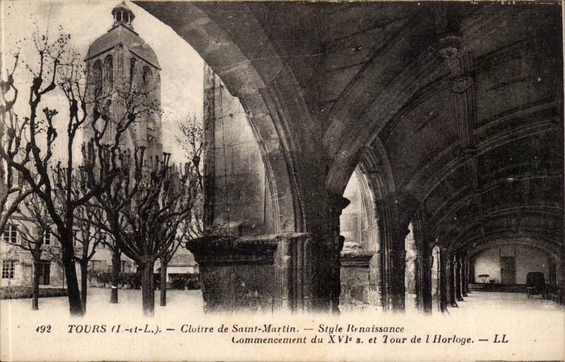 Tours CPA Cloitre de St Martin Style Renaissance Tour de l'horloge
